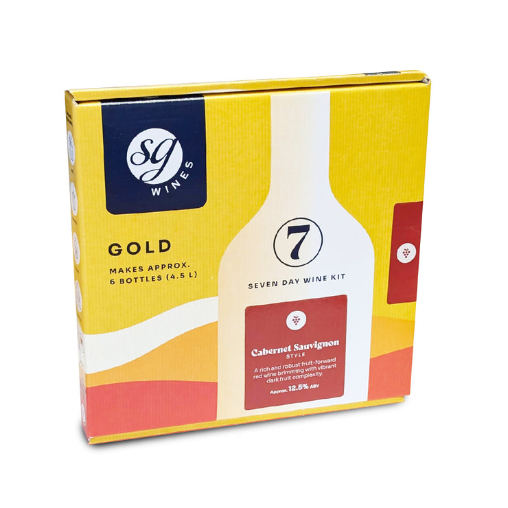 SG Wines Gold 6 Bottle 7 Day Red Wine Kit - Cabernet Sauvignon