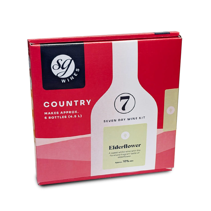 SG Wines Country 6 Bottle 7 Day Wine Kit - Elderflower