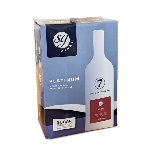 Solomon Grundy Platinum 30 Bottle 7 Day Red Wine Kit - Merlot