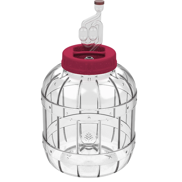 5ltr Clear PET Fermenter with 4" Cap