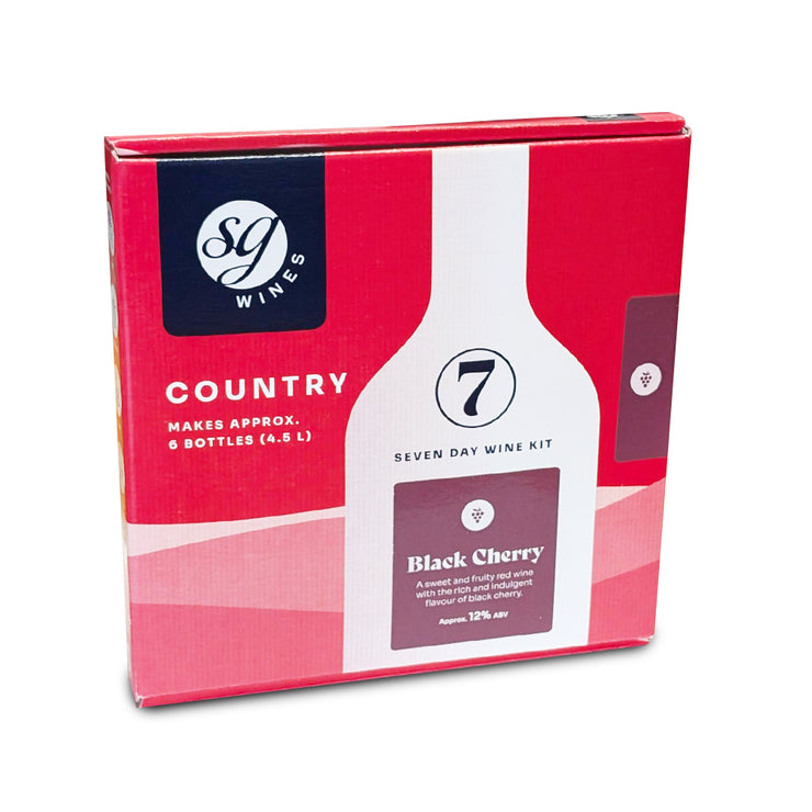 SG Wines Country 6 Bottle 7 Day Wine Kit - Black Cherry