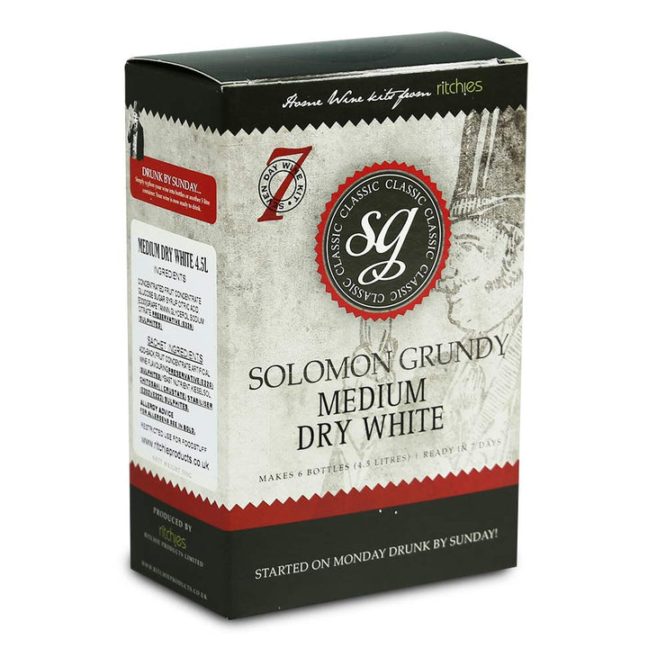 Retro Short Dated Solomon Grundy 6 Bottle 7 Day Wine Kits