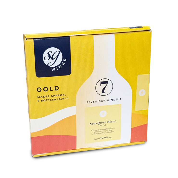 SG Wines Gold 6 Bottle 7 Day White Wine Kit - Sauvignon Blanc