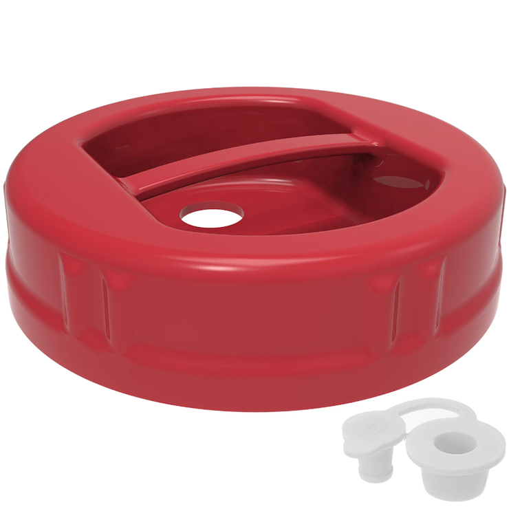 4" Cap for Browin Clear PET Fermenters with Bung/Stopper for Airlock