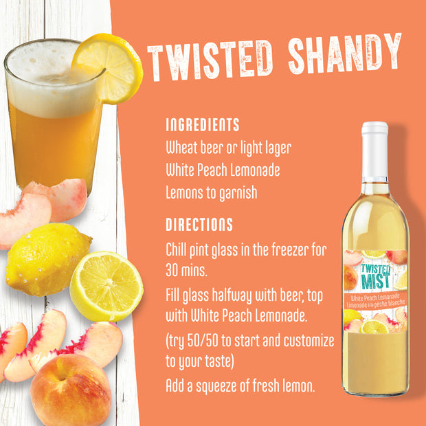 WineXpert Twisted Mist 30 Bottle White Peach Lemonade