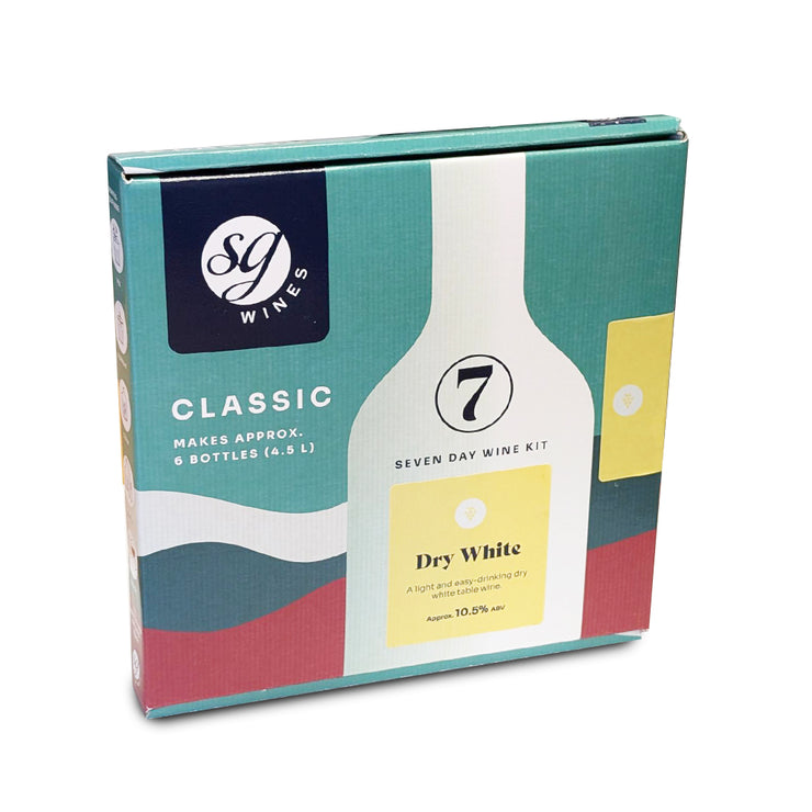 SG Wines Classic 6 Bottle 7 Day White Wine Kit - Dry White