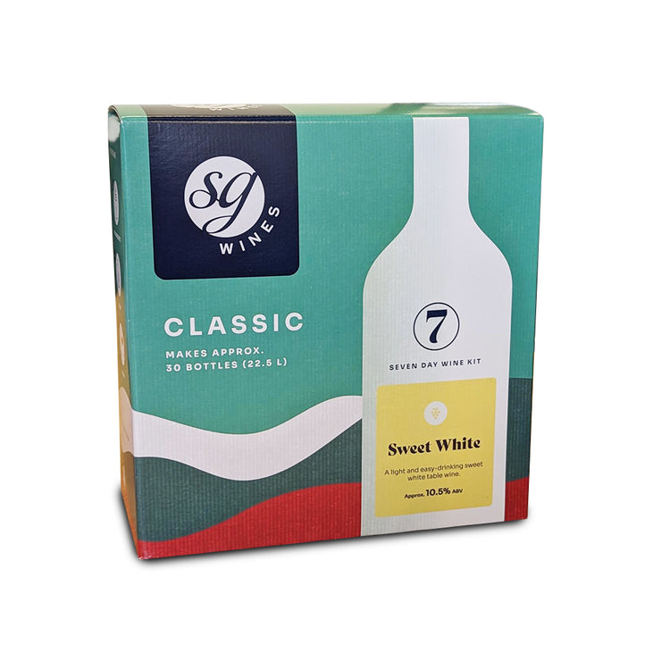 SG Wines Classic 30 Bottle 7 Day White Wine Kit - Sweet White