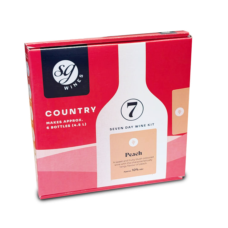 SG Wines Country 6 Bottle 7 Day Wine Kit - Peach