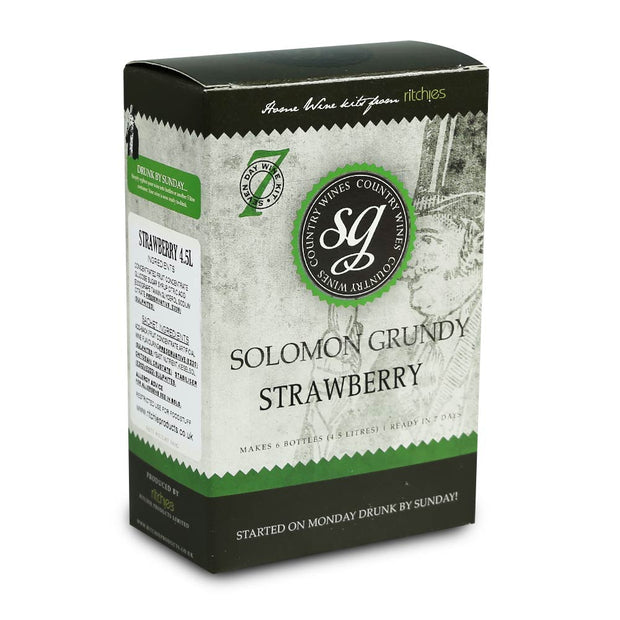 Solomon Grundy Country 6 Bottle 7 Day Wine Kit - Strawberry