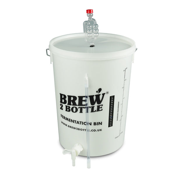 Brew2Bottle 25ltr Bored Bucket, Lid with Grommet, Airlock, LCD Thermometer & Little Bottler