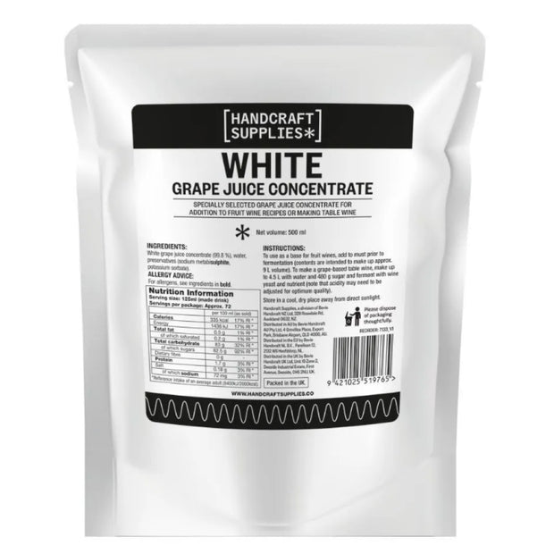 Handcraft Supplies 100% White Grape Concentrate 500ml