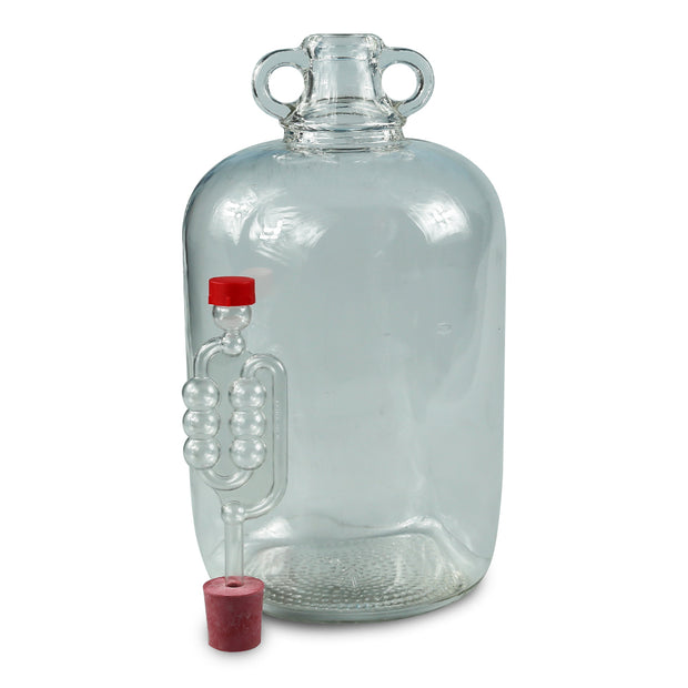 5ltr Glass Demijohn Complete With Bung & Airlock