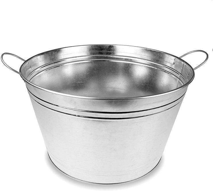 Galvanised Steel Round Party Ice Bucket