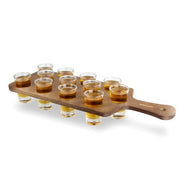 Pine Shot Paddle Board & 12 City Shot Glasses