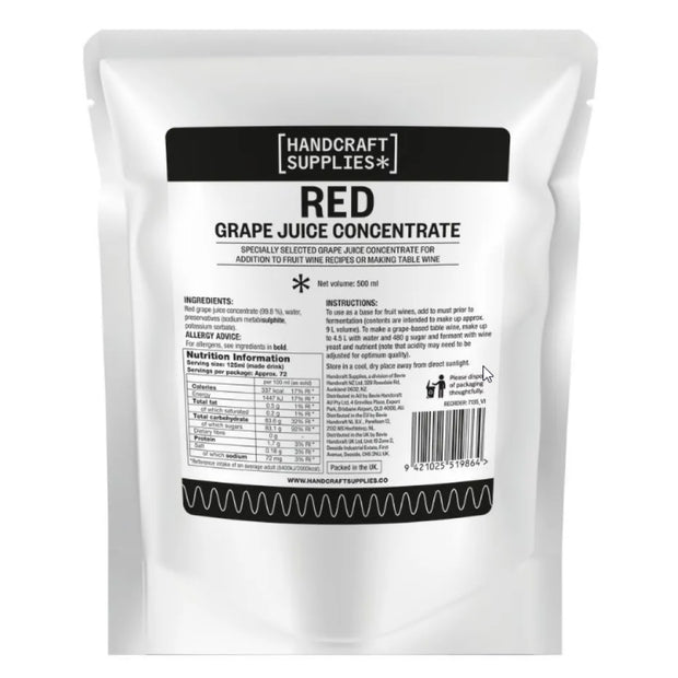 Handcraft Supplies 100% Red Grape Concentrate 500ml