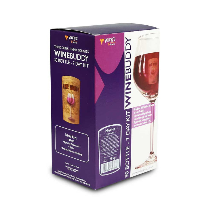 Wine Buddy 30 Bottle 7 Day Red Wine Kit - Merlot