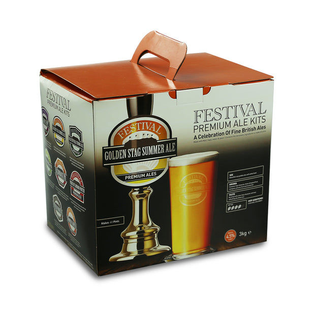 Festival 40 Pint Home Brew Beer Kit - Golden Stag Ale