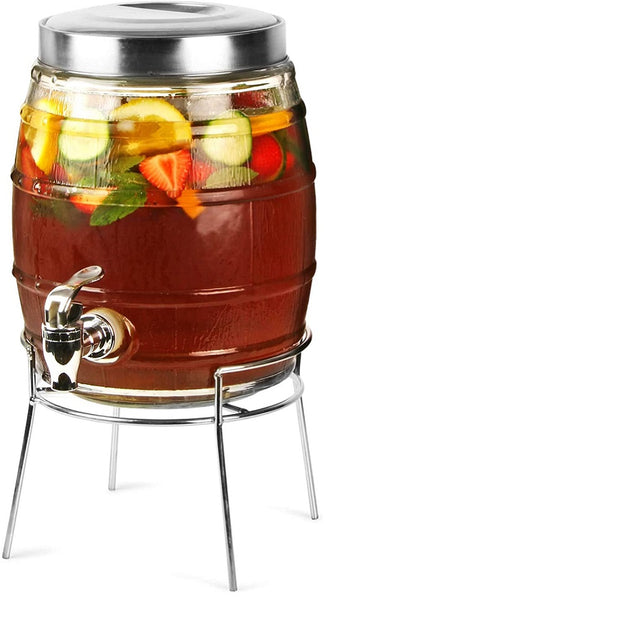 Barrel Beverage Dispenser With Stand - 5L