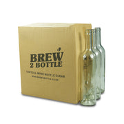 12 x 75cl Brew2Bottle Clear Glass Wine Bottle