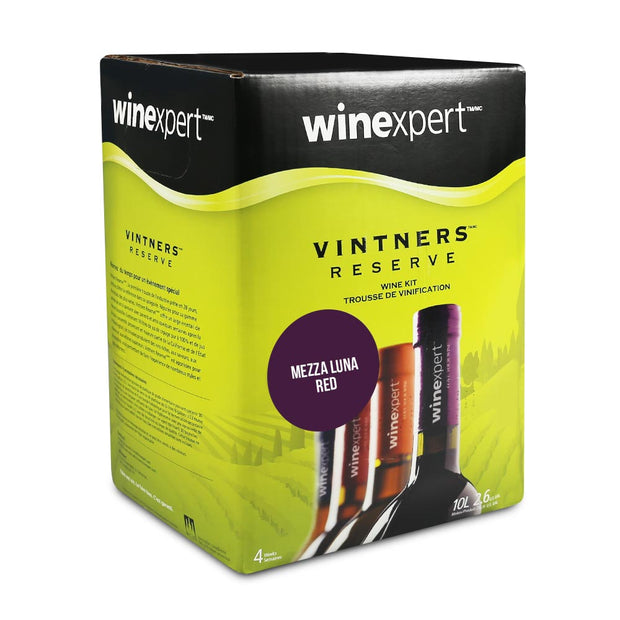 Winexpert Vintners Reserve 30 Bottle Red Wine Kit - Mezza Luna Red - Brew2Bottle