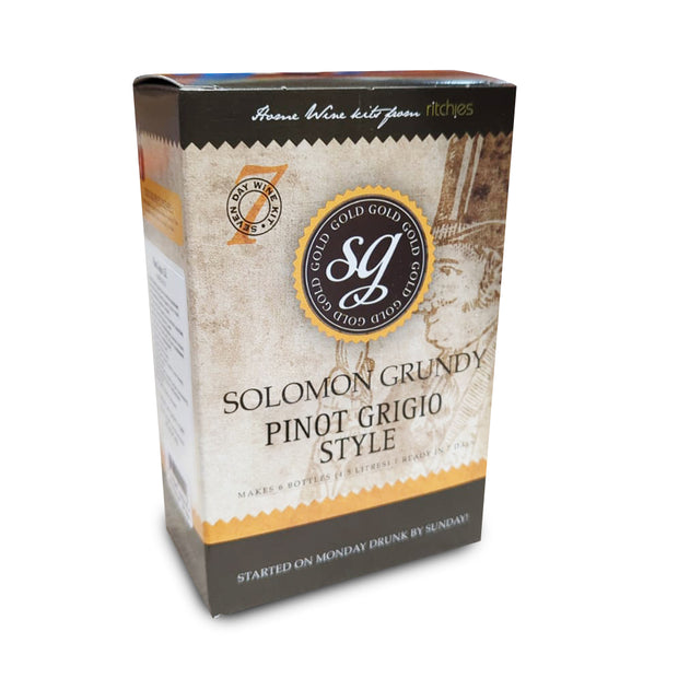 Solomon Grundy Gold 6 Bottle 7 Day White Wine Kit - Pinot Grigio
