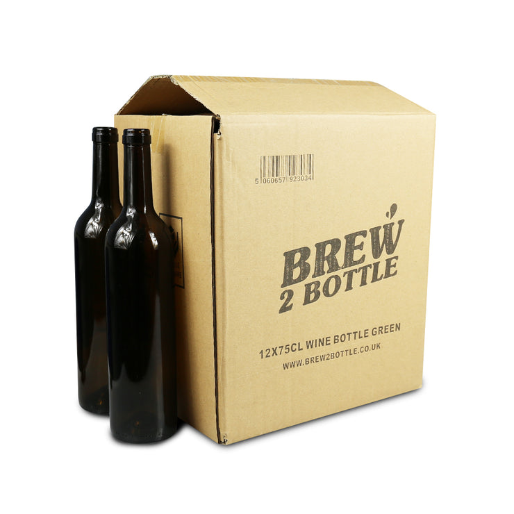 12 x 75cl Brew2Bottle Brown Glass Wine Bottle - Brew2Bottle Home Brew