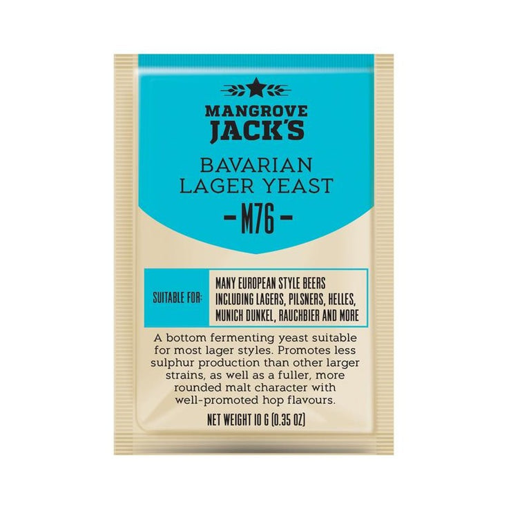 Mangrove Jacks 10g Beer Yeast - M76 Bavarian Lager