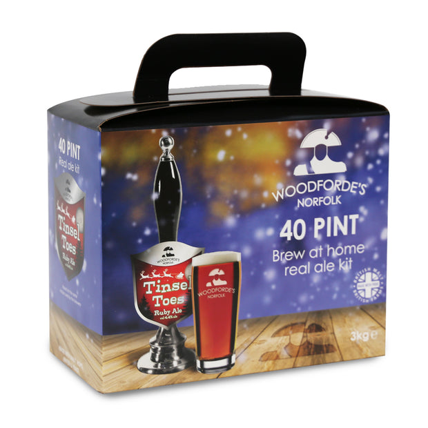Woodfordes ABV 4.4% 40 Pint Real Ale Kit - Tinsel Toes