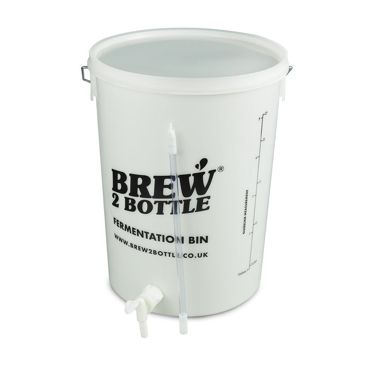 Brew2Bottle 25ltr Bored Bucket, Plain Lid & Spigot Tap with Bottling Stick